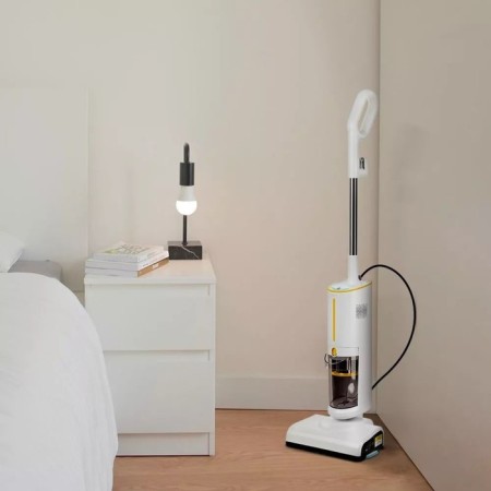 Vacuum cleaner 2 in 1 KT-5157-1, vertical, steam, 1000 watts, 1.2 l, heating 30 seconds, white and yellow-3