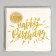 Paper Napkins Happy Birthday, 25x25 cm, 20 pcs., Sticking gold, on a white background