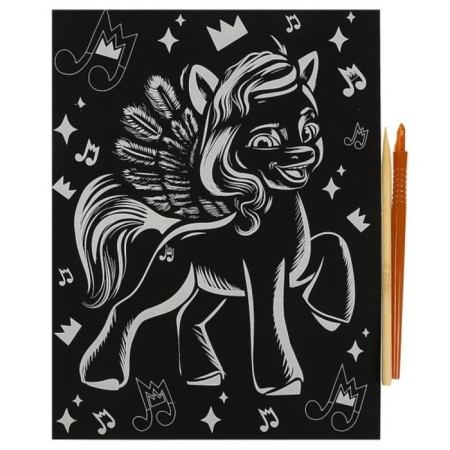 Engraving silver "Cute ponies" 18 × 24 cm-1