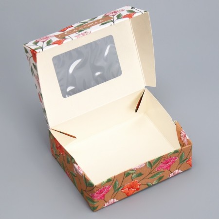 Confectionery packaging, boxing box "Kraft", 10 x 8 x 3.5 cm-2