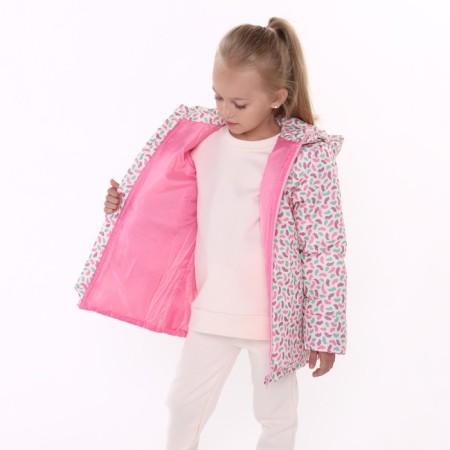 Jacket for girls, milk/paints, height 110-116 cm-5