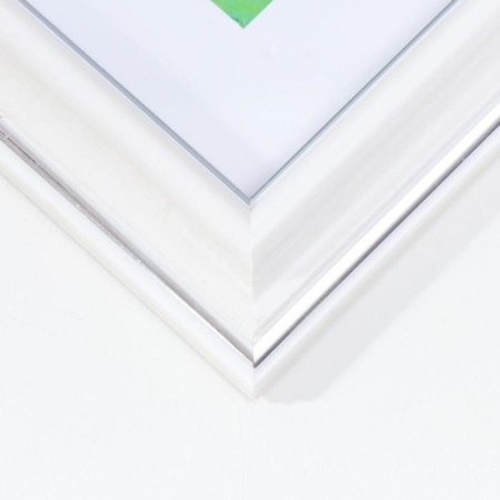 Photo frame A4 21x30 cm 281s Format white with silver (plastic screen)-4