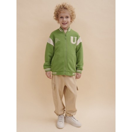 Bombber for the boy Pelican, height 134 cm, khaki color-10