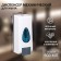 The dispenser for an antiseptic or liquid soap is mechanical, 600 ml, plastic, white color