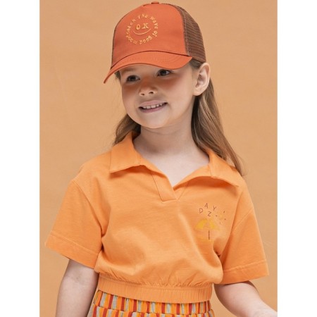 Jumper for girls, height 104 cm, orange color