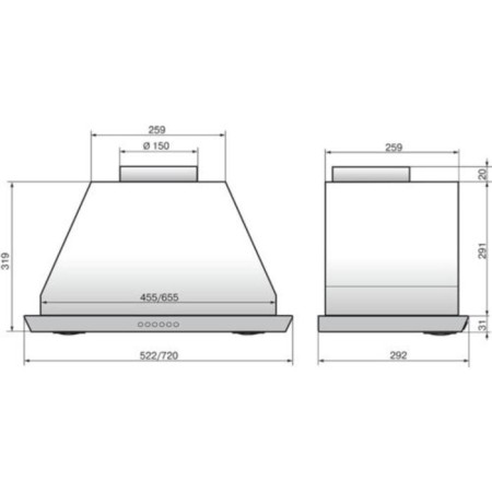 Exto Elikor S4 72N-700-E4D, built-in, 700 m3/h, 4 speeds, 72 cm, silver-1