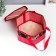 Bamboo Bamboo Casket "Flowers on the Black" Red, with handles, lightning 16x24x28 cm