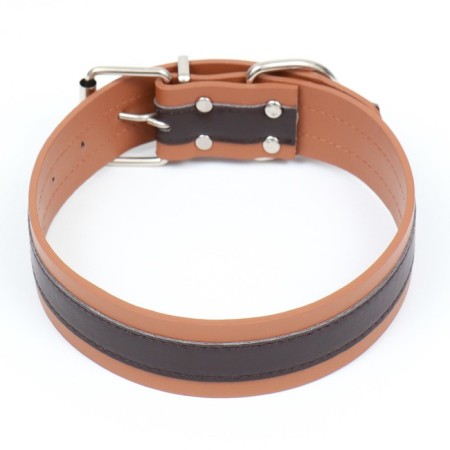 Two-layer collar 66 x 3.5 cm, Osh 50-60, brown-red-4