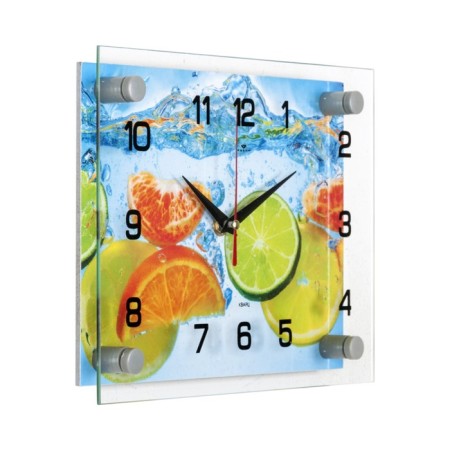 Wall clock: kitchen, "citruses in water", 20 x 26 cm-1