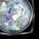 Rainbow flakes for the decor "broken glass", color transparent holography