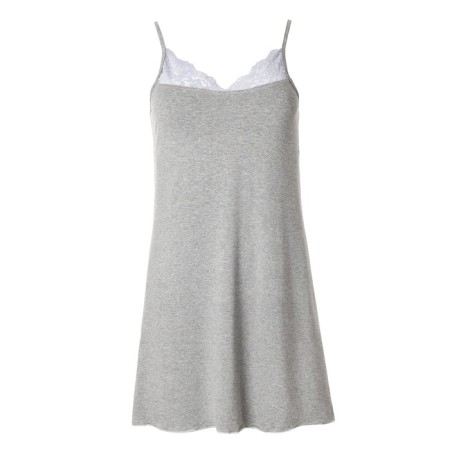 Night shirt female, color gray melange, size 48-3