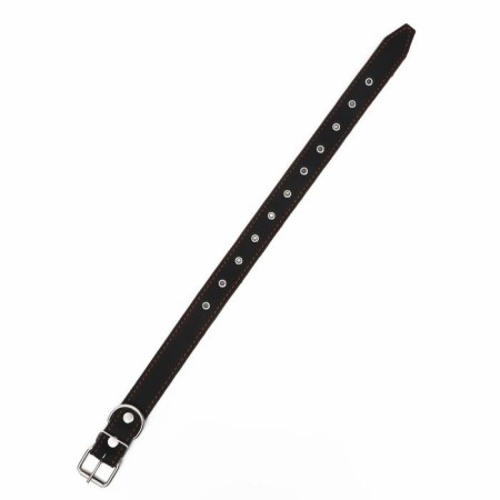 Collar combined leather/tarpaulin, dimensionless, 70 x 3.5 cm, Osh 25-60 cm, black-2