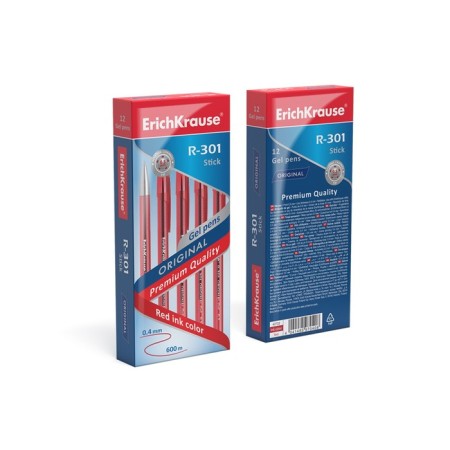 Gel pen Erichkrause R-301 Original Gel, red ink, node 0.5 mm, letter line 600 meters-9