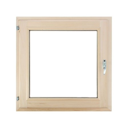 Window, 60 × 60cm, single -chamber double -glazed window, with a seal, from linden-1
