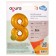 Foil ball 40 "number 8", gold color, Slim