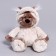 Soft toy "cat" in a suit, 25 cm, beige color