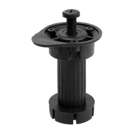 The support is furniture, adjustable, with a clip, 100 mm, black, 4 pcs.-4
