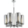 Suspended chandelier Stilform Bauers 6xe27 40w, size 60x60x71.5-150 cm, color chromium