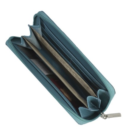 Women's wallet, lightning, turquoise color Fleeter-1