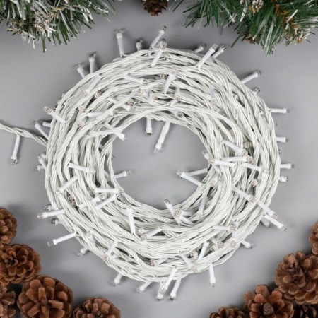 Garland “thread” 20 m, IP20, white thread, 200 LED, purple glow, 8 modes, 220 V-1