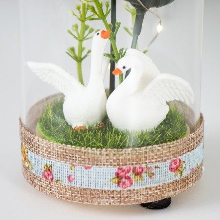 Night -night flask "Two Swan" LED from batteries LR44 8x8x19 cm Risalux-4
