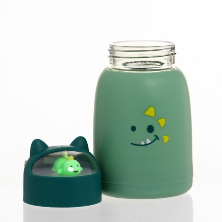 Water bottle, 350 ml, "dinosaur", glass-1