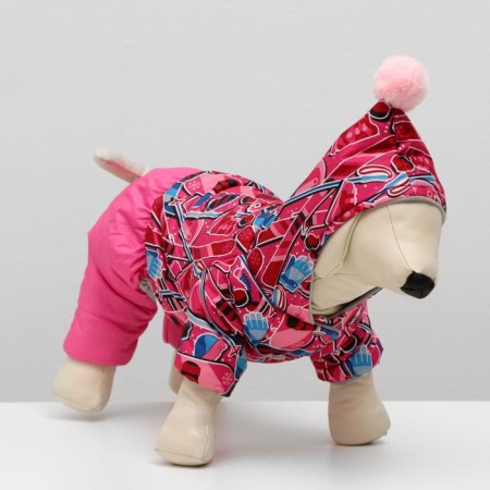 Zimovye jumpsuit for animals "Tandem", XL (DS 32-34, Osh 32, OG 40-44 cm), mix