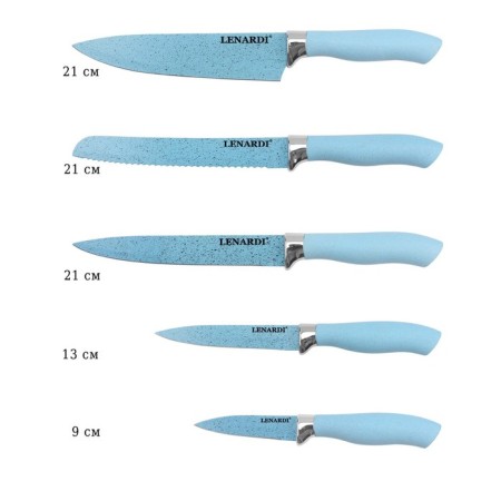 Lenardi knife set, on a stand, 7 items-1