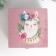 Casket tree "Lama in flowers" velvet pink 10x16x16 cm