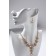 Set 2 objects: earrings, necklace "magnificent eyelids" flowers, pink color in gold, 42 cm