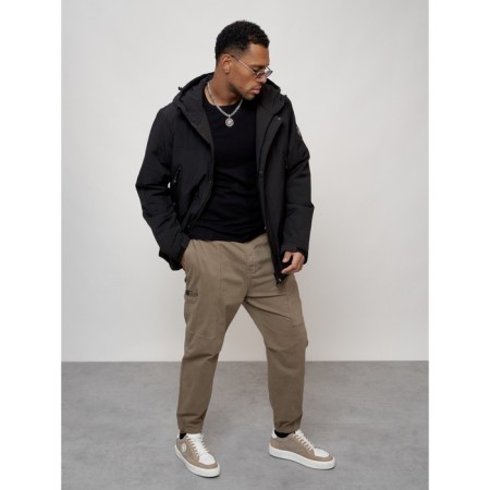 Sports male jacket, size 48, black color-12