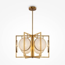 Suspension lamp Maytoni Mod099PL-06G, 6HE14, 40W, 51.7x51.7x79 cm, Color Gold