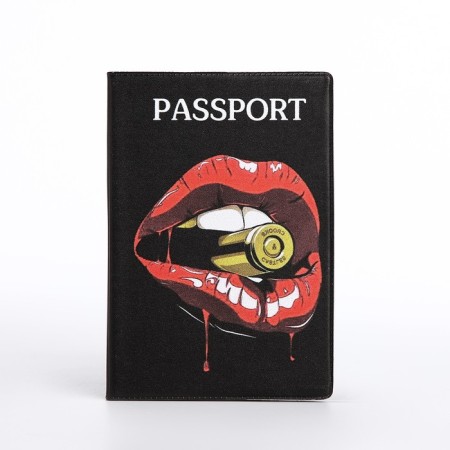 Cover for passport, black color