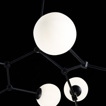 Suspended chandelier ST LUCE. SL1506.403.08. Chieti. 8x40 W, E14, 112x112 cm, black color-6