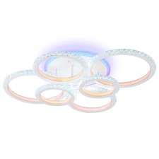 Светильник светодиодный потолочный с RGB подсветкой и пультом Ambrella light, Original, FA9528, 6хLED, 160 Вт, 12000Lum, 3000, 6400К, цвет белый