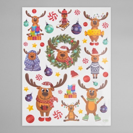 New Year sticker interior color "Funny Olesha" 30x40 cm-2