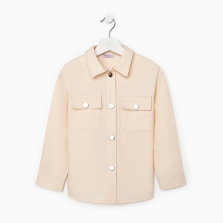 Рубашка для девочки MINAKU: Casual collection KIDS цвет бежевый, рост 134-3