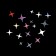 Sequins for the decor "Star Night", holographic, silver color