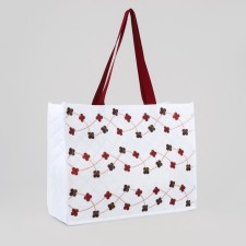 Household bag on the button, white color