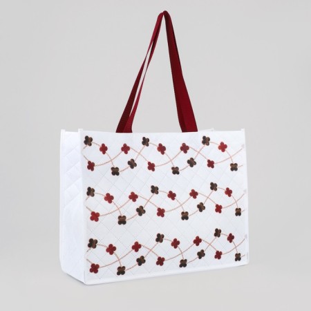 Household bag on the button, white color