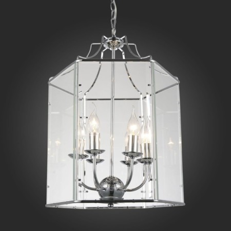 Suspended chandelier ST LUCE. SL228.103.06. TERSO. 6x40 watts, E14, 40x40x56 cm, chromium color-2