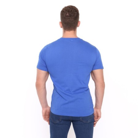 T -shirt male plain, indigo color, size 48-3