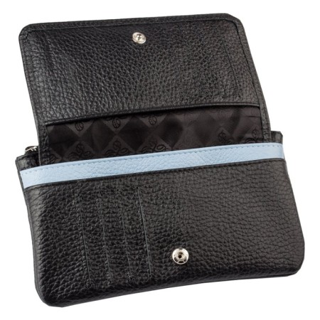 Purse with lightning, black-blue color-1