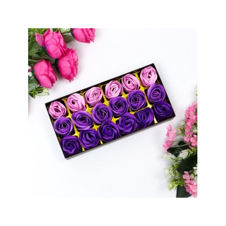 Soap roses, colored shades, set of 18 pcs.-9
