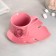 Tea couple ceramic "unique", a mug of 100 ml, a saucer 15x14 cm, pink color