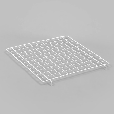 The basket-drill is folding, on wheels, 1 shelf, 60 × 60 × 80 cm, white color-7