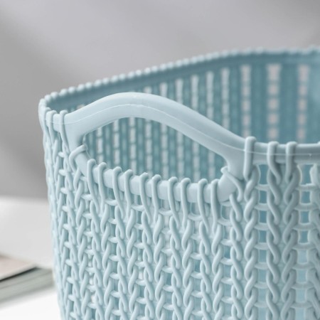Storage basket with handles "Weaving", plastic, 24 × 16 × 13 cm, color mix-4