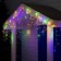 Garland "fringe" 3 × 0.6 m, IP44, UMS, transparent thread, 160 smd-led, glow of multi, 220 V