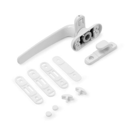 Window handle tundra 004wh, metal, white color-5