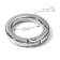 Carabin ring is flat, d = 20/28 mm, thickness - 4 mm, silver color